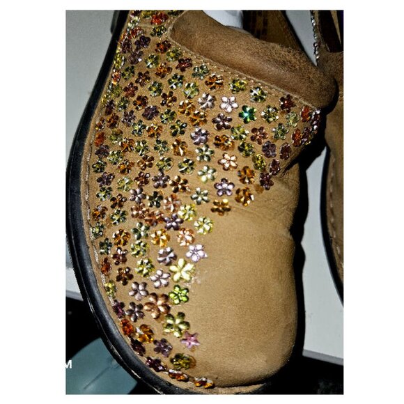 Brown Leather Mules Accented w/Metal Embellishments - Picture 5 of 8